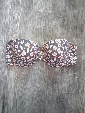 Shade & Shore Women's 34c Padded Leopard Print Push Up Bra